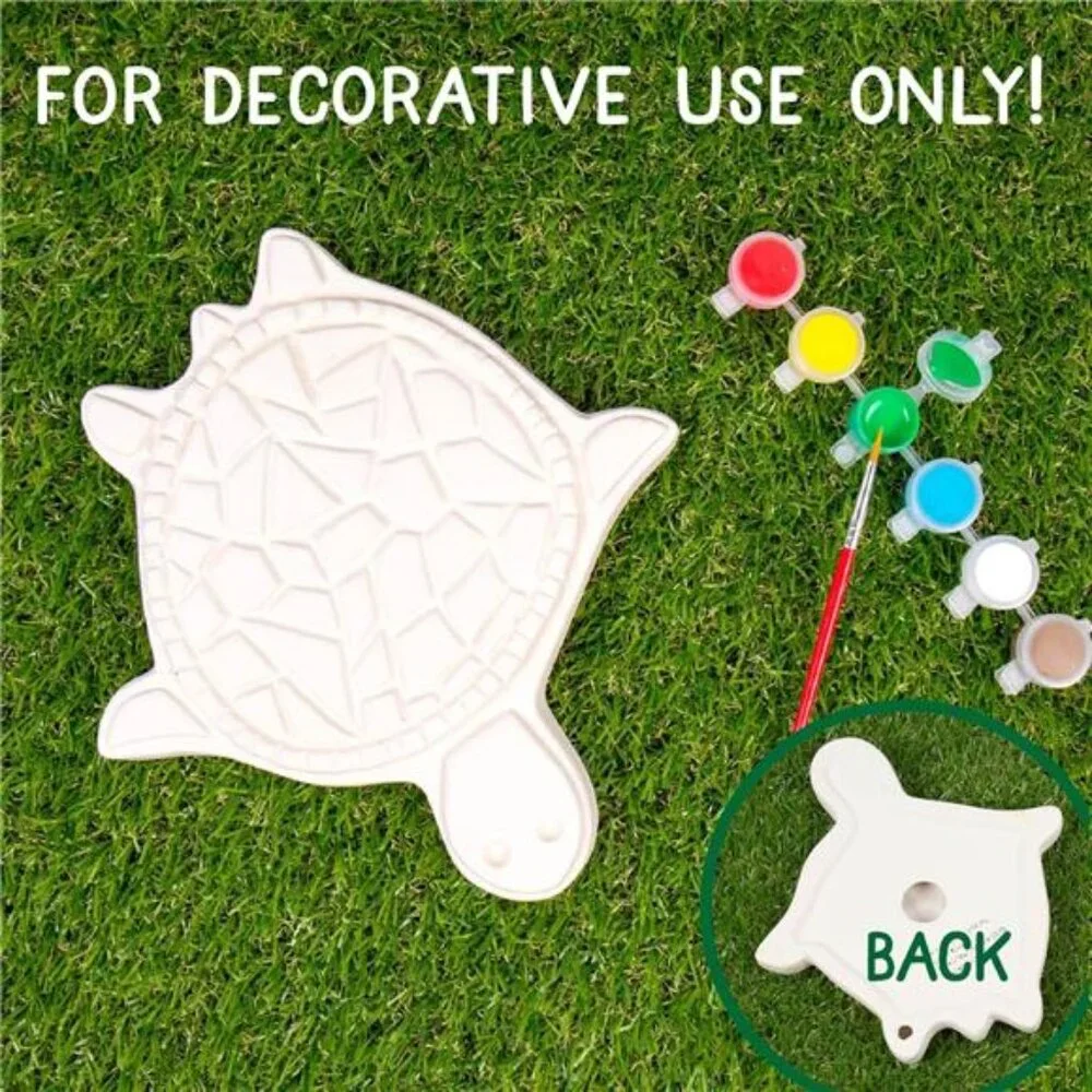 Creative Roots Mosaic Turtle DIY Stepping Stone Kit, Includes Ceramic Stone & 6‎
